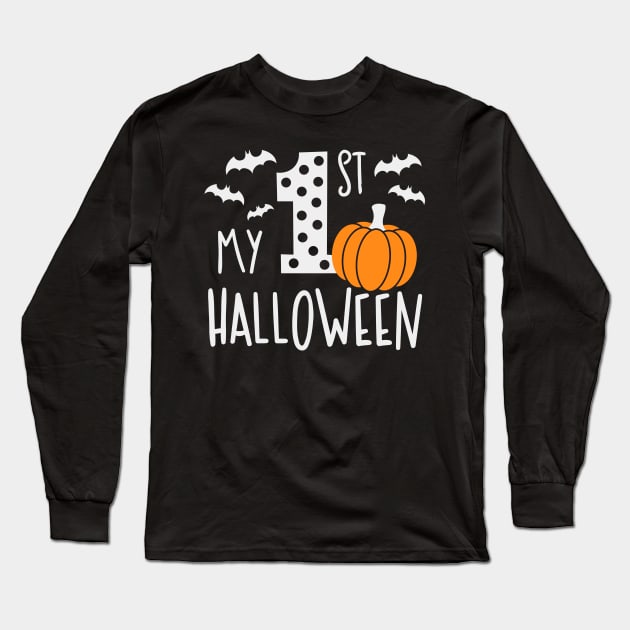 Halloween Shirt, 1st Halloween Shirt, First Halloween, My First Halloween Shirt Long Sleeve T-Shirt by Hobbybox